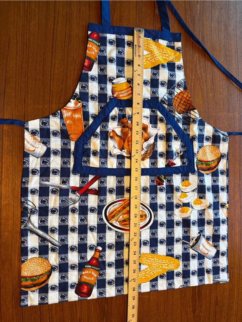 Penn State Nittany Lions tailgate  BBQ themed novelty Print Apron